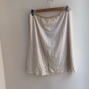 Vintage Cream Slip with Lace Trim